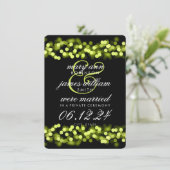 Elegant Marriage/Elopement Green Hollywood Glam Aankondiging (Staand voorkant)