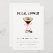 Elégant Martini Cocktail Bridal Shower Invitation (Devant / Derrière)