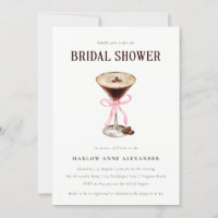 Elégant Martini Cocktail Bridal Shower Invitation