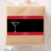Elegant martini cocktail drink rood zwart etiket (Insitu)
