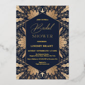 Elegant marvy and real gold folie scriptletters folie uitnodiging (Voorkant)