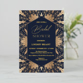 Elegant marvy and real gold folie scriptletters folie uitnodiging (Staand Voorkant)
