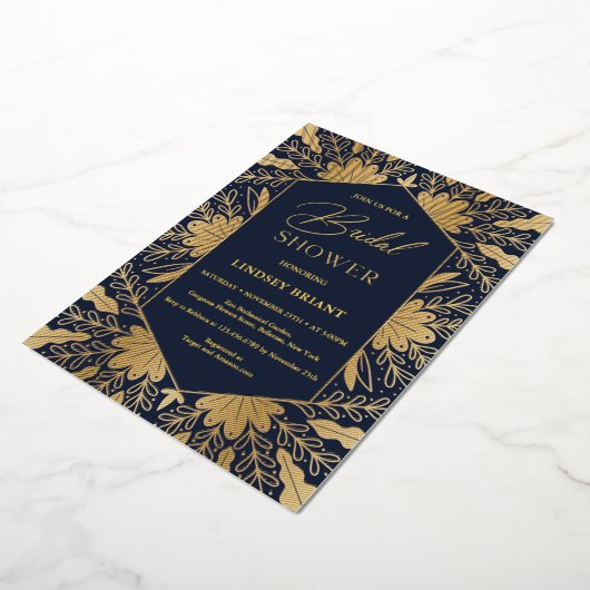 Elegant marvy and real gold folie scriptletters folie uitnodiging (Gedraaid)