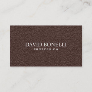 Elegant Masculine Dark Brown Leather Kijk er uit Visitekaartje