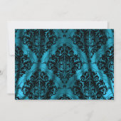 Elegant Mask Heels Blauwgroen Masquerade Photo Swe Kaart (Achterkant)