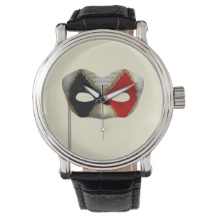 Elegant Maskerademasker Carnavalsparty Kunst Horloge