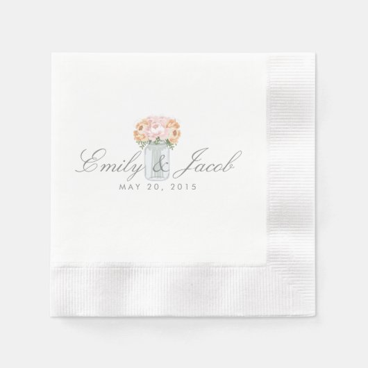 Elegant Mason Jar Servetten (Voorkant)