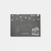 Elegant Mason Jar  String Lights Chalkboard Post-it® Notes (Voorkant)