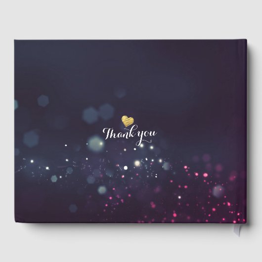 Elegant Mason Jar String Lights Wedding Guestbook Gastenboek (Achterkant)