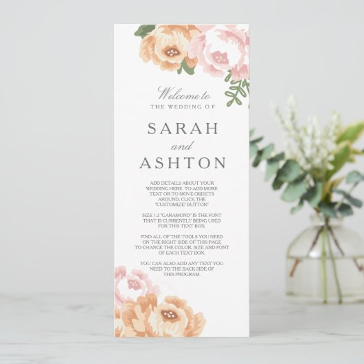 Elegant Mason Jar Trouwprogramma Programma (Staand voorkant)