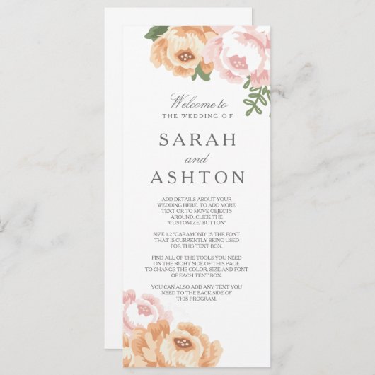 Elegant Mason Jar Trouwprogramma Programma (Voorkant / Achterkant)