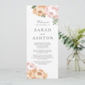 Élégant Mason Jar Wedding Programme de mariage (Debout devant)