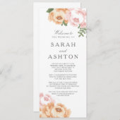 Élégant Mason Jar Wedding Programme de mariage (Devant / Derrière)