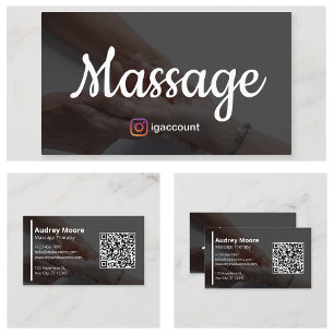 Elegant Massage Massage Therapie Sjablonen Ontwerp Visitekaartje