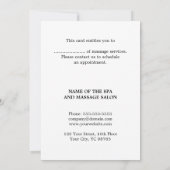 Elegant Massage Therapist Photo Gift (Achterkant)