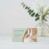 Elegant Massage Therapy Visitekaartje (Staand voorkant)