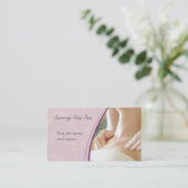 Elegant Massage Therapy Visitekaartje (Staand voorkant)