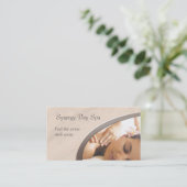 Elegant Massage Therapy Visitekaartje (Staand voorkant)