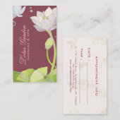 Elégant massage Zen Lotus | Carte de rendez-vous s (Devant / Derrière)