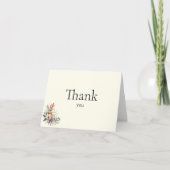 Elegant Matching Wedding Thank You Card Bedankkaart (Voorkant)