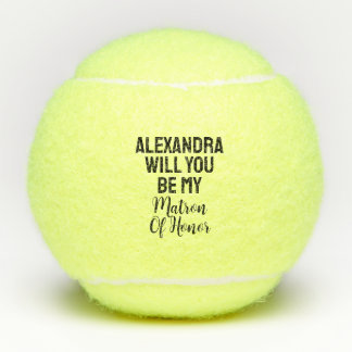 Elegant Matron Of Honor Proposal Bridesmaid Tennisballen