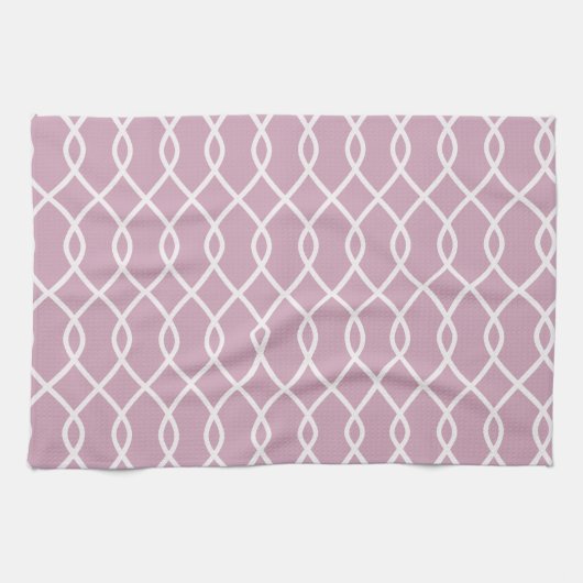 Elégant Mauve Abstrait Wave Motif serviette de cui (Horizontal)