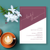 Elegant Mauve et Dusty Rose Invitation Fête des ma