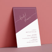 Elegant Mauve et Dusty Rose Invitation Fête des ma