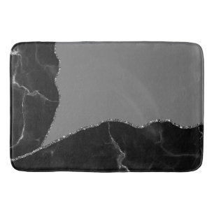 Elegant Mauve grijs faux glitter marmer Badmat