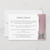 Elegant Mauve Lila Wedding Information Kaart (Achterkant)