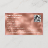 Elegant Mauve Marmer en Faux koperen Visitekaartje Kortingskaartje (Achterkant)