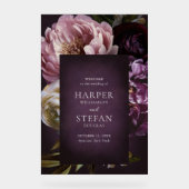 Elegant Maximalist Floral Wedding Welcome Sign (Recto)