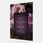 Elegant Maximalist Floral Wedding Welcome Sign (Angle)