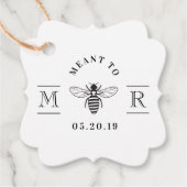 Elegant Meant to Bee Honey Wedding Kraft Bedankjes Labels (Voorkant)