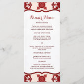 Elégant Médaillon Rouge Motif Menu Slim Dinner Men (Devant)