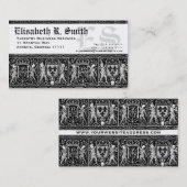 Elegant medieval Embroidery Romantic Pattern Visitekaartje (Voorkant / Achterkant)
