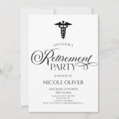 Elegant Medisch Caduceus Pensioen Kaart (Voorkant)