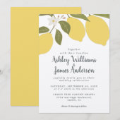 Elegant mediterraan citroenthema kaart (Voorkant / Achterkant)