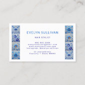 Elégant mediterrranean tuiles cadre carte de visit (Dos)