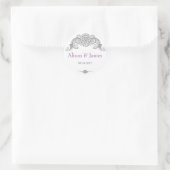 Elégant Mehndi design autocollants ronds-noir (Sac)