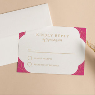 Elegant Mehndi rsvp Kaartje