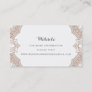 Elegant Mehndi - webkaarten Visitekaartje