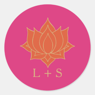 Elegant Mehndi Wedding Classic Round Sticker