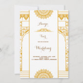 Elegant Mehndi Wedding Uitnodiging (Voorkant)