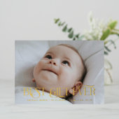 Elégant Meilleur Cadeau Jour Férié Bébé Faire-part (Debout devant)
