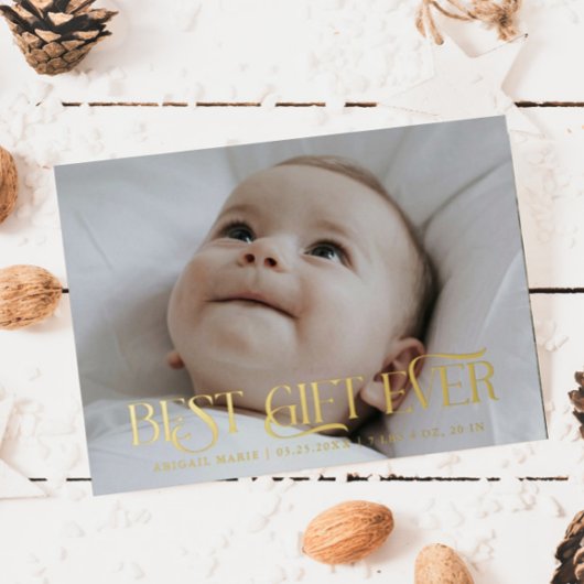 Elégant Meilleur Cadeau Jour Férié Bébé Faire-part