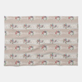 Elegant Meisje Bloemen Theedoek (Horizontaal)