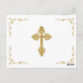 Elegant meisje doop dank u briefkaart (Achterkant)