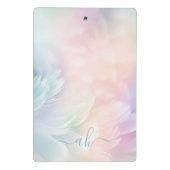 Elegant Meisjesachtig Geborduurd Pastel Regenboog Mini Klembord (Achterkant)