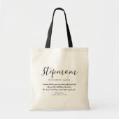 Elegant meisjesachtig script stapmoeder citaat tote bag (Voorkant)